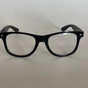 SG00842 Clear Lens Glasses Rectangular Black Frame Fashion Eyewear Dummy Reading